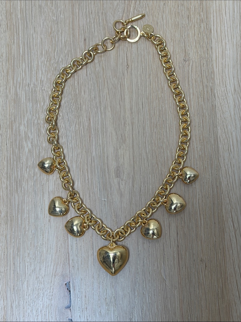 Loren Hope Gold Puffy Heart Charm Necklace